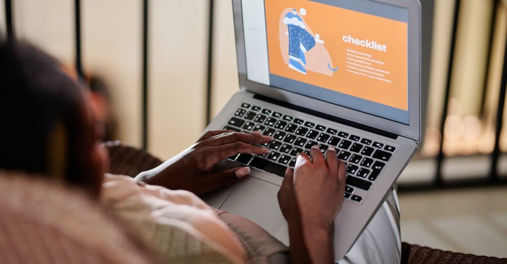 自宅ヨガが続かないタイプ別の特徴をチェックしている女性のイラスト